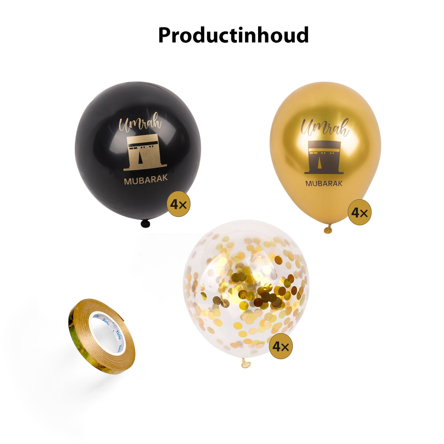 12 Umrah Mubarak Ballonnen