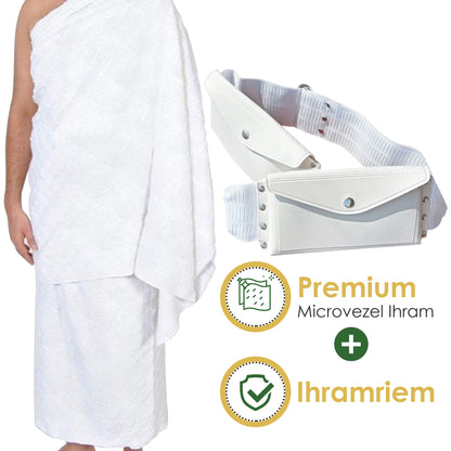 Ihram clothing + ihram belt for Umrah and Hajj