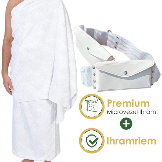 Ihram clothing + ihram belt for Umrah and Hajj