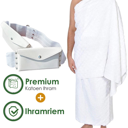 Ihram clothing cotton + ihram belt for Umrah and Hajj