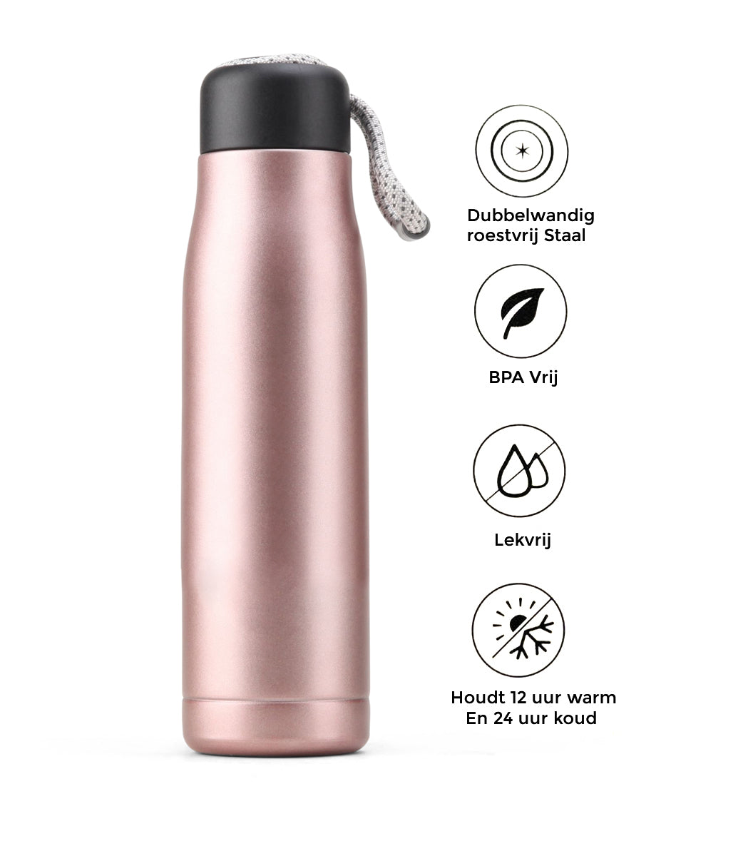 Mansak Thermosfles roze - Met borstel - Zamzam waterfles - Umrah en Hadj