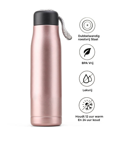 Mansak Thermosfles roze - Met borstel - Zamzam waterfles - Umrah en Hadj
