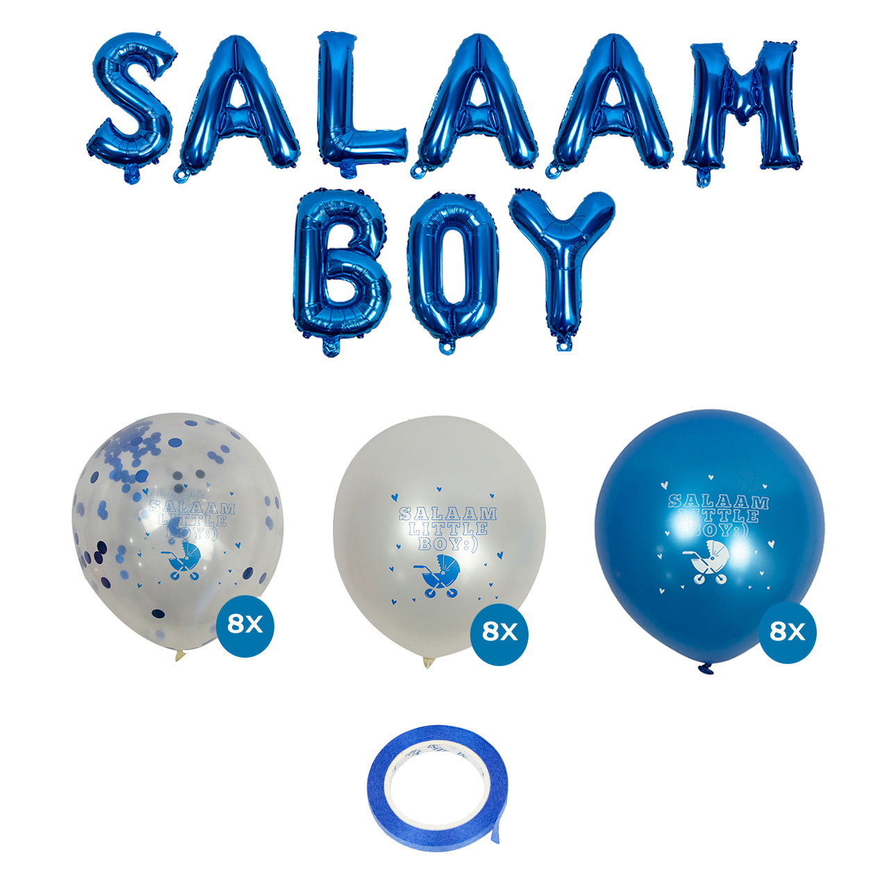 'Salaam Little Boy Ballonnen' 12x