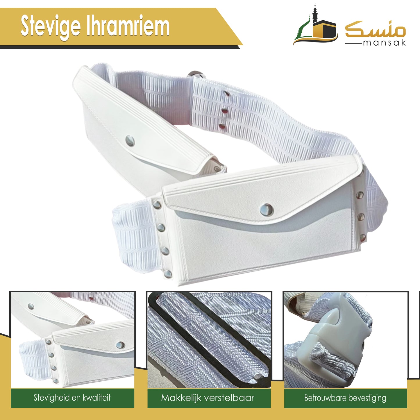 Ihram clothing cotton + ihram belt for Umrah and Hajj