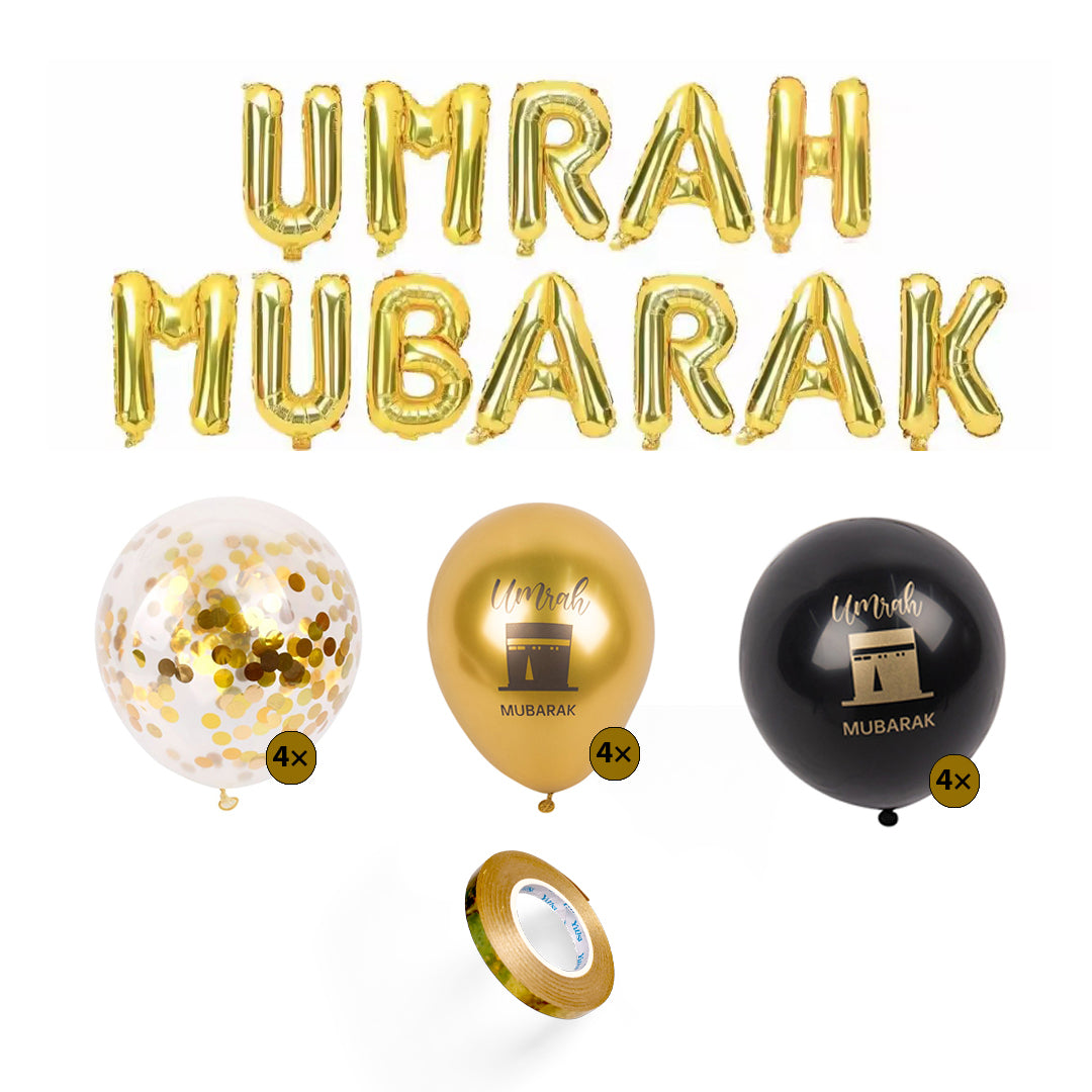 Mansak-Ballon-Set + Geschirr-Set für 10 Gäste 