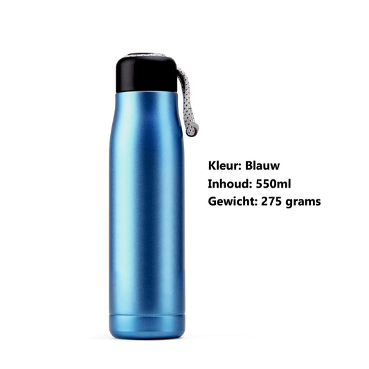 Mansak Thermosfles blauw - Met borstel - Zamzam waterfles - Umrah en Hadj