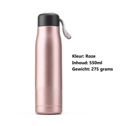 Mansak Thermosfles roze - Met borstel - Zamzam waterfles - Umrah en Hadj
