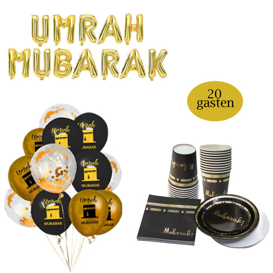 Mansak Balloon Set + Dinnerware Set for 20 Guests 