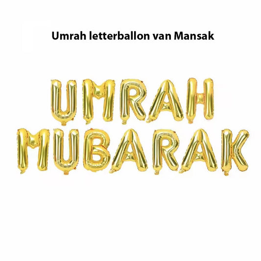 Umrah Mubarak letter balloon