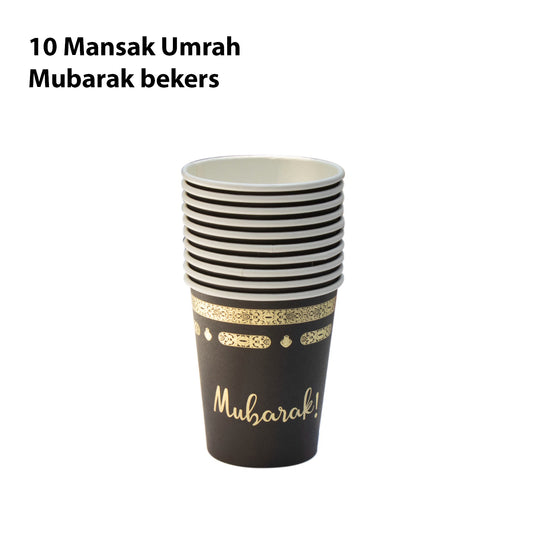 10 Umrah Mubarak cups