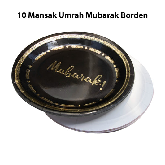 10 Umrah Mubarak Plates
