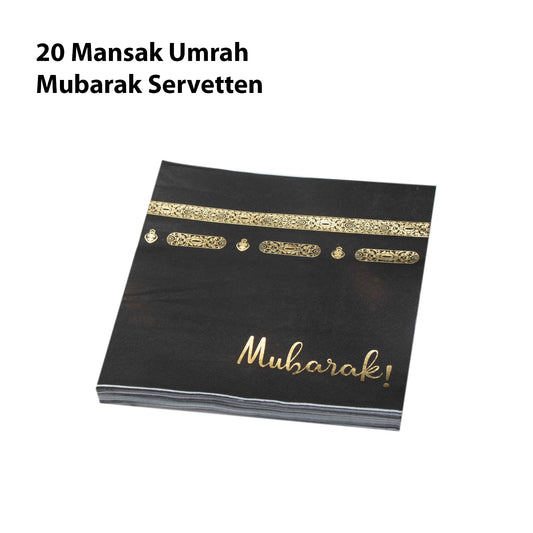 20 Umrah Mubarak Napkins